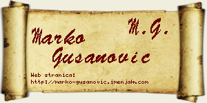 Marko Gušanović vizit kartica
